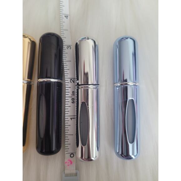 Four Refillable Portable Mini Travel 5ml Perfume Spray Scent Bottles-New - Picture 4 of 4